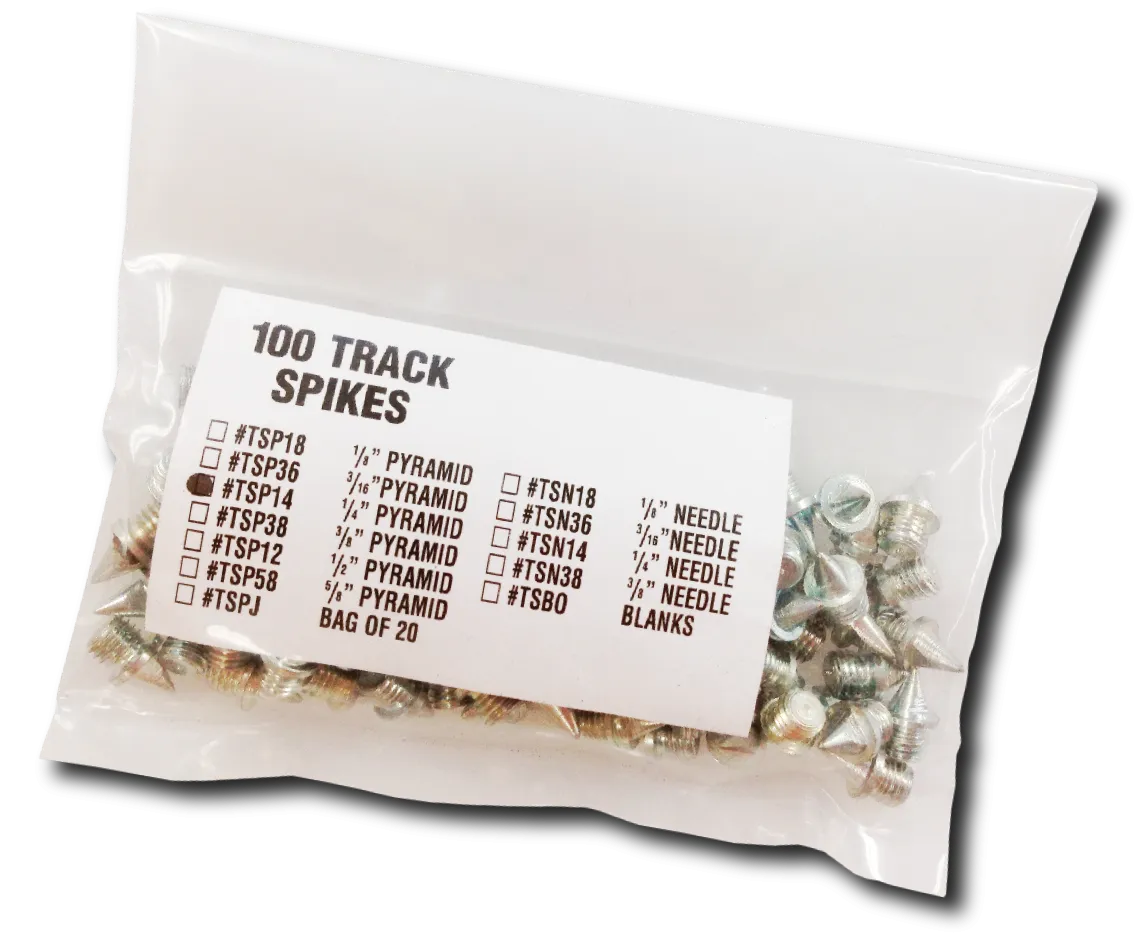 10 Seconds® Track Spikes Bulk | 1/2" Pyramid