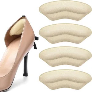 2 Pairs Heel Pads for Shoes, Anti-Slip Heel Grips & Cushion Inserts for Loose Fit, Improved Comfort Filler to Tighten Secure Fit