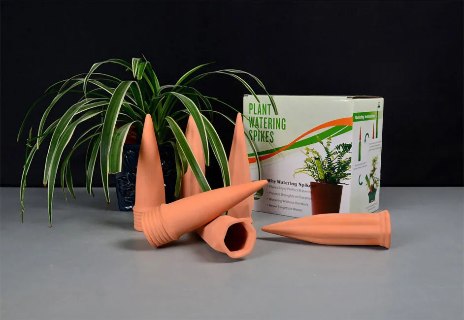 6 Pack Terracotta Slow Release Plant Watering Spikes