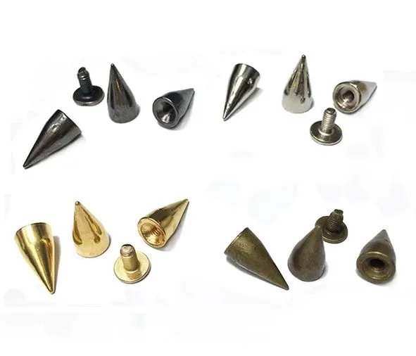 9/16" (14mm x 7mm) Screwback Spikes (10-pack)