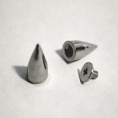 9/16" (14mm x 7mm) Screwback Spikes (10-pack)