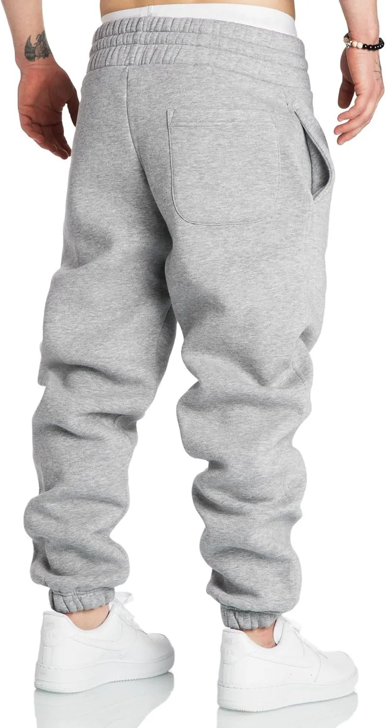 A WATERWANG Men's Sweatpants Casual Cotton Tapered Joggers Athletic Sweat Pants for Men Workout Running with Pockets