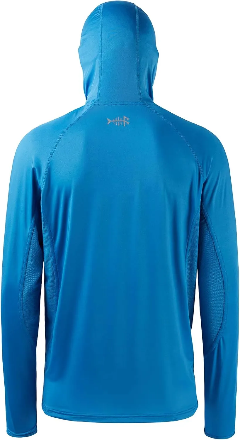 BASSDASH UPF 50  Men??s Long Sleeve Fishing Shirt with Mask UV Neck Gaiter Hoodie