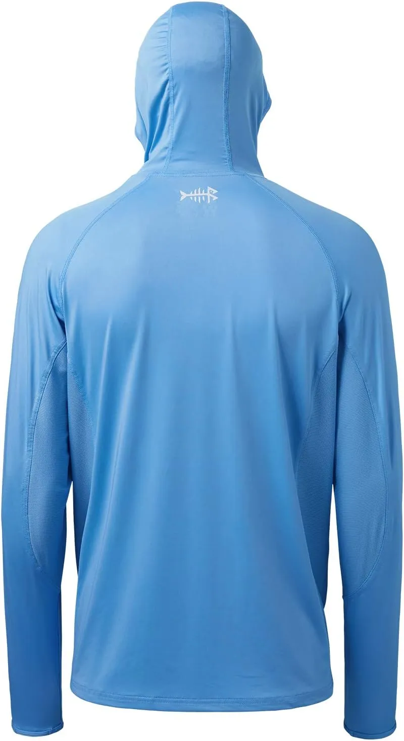 BASSDASH UPF 50  Men??s Long Sleeve Fishing Shirt with Mask UV Neck Gaiter Hoodie