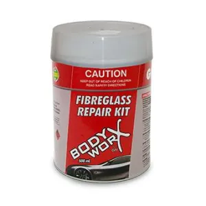 BODYWORX FIBREGLASS REPAIR KIT 500ml Marine Automotive caravan easky
