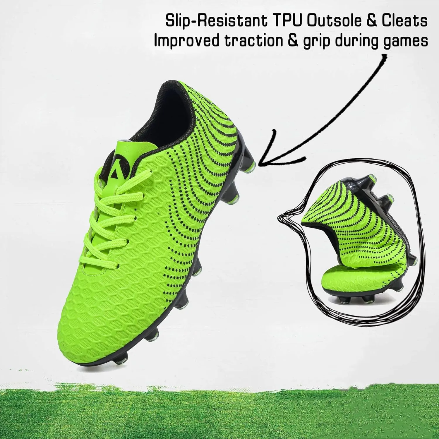 Boys Girls Soccer Cleats Kids Youth Firm Groud Soccer Shoes Athletic Outdoor Trainning Football Shoes Cleats