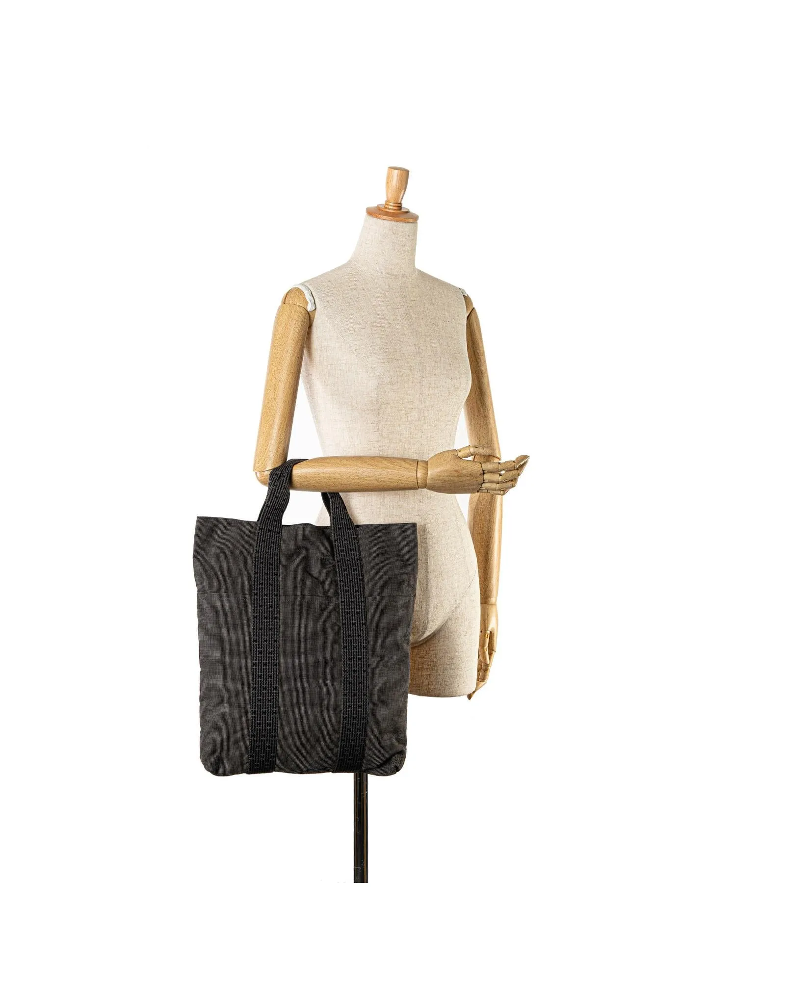 Canvas Tote Bag with Zipper Closure and Exterior Pockets