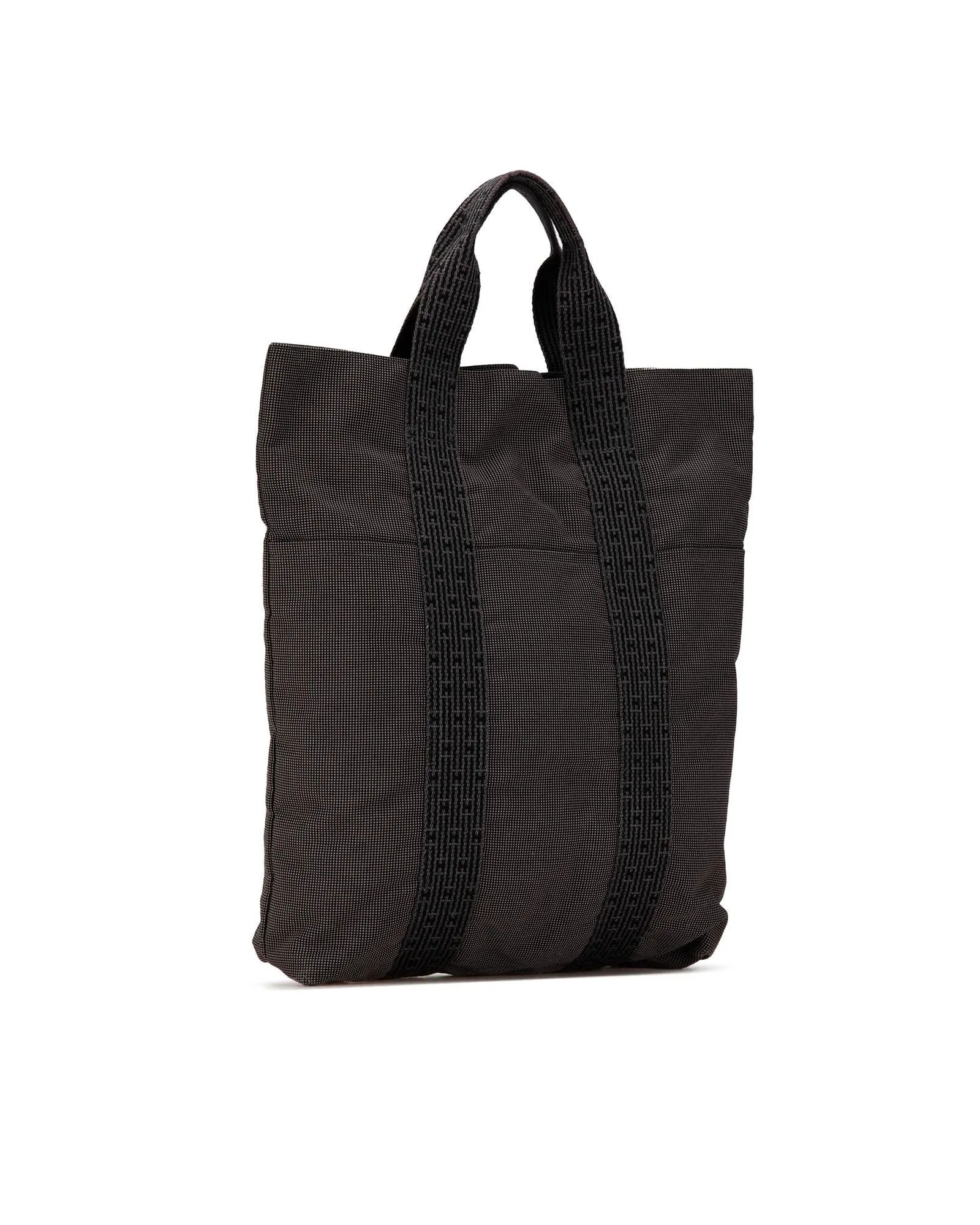Canvas Tote Bag with Zipper Closure and Exterior Pockets