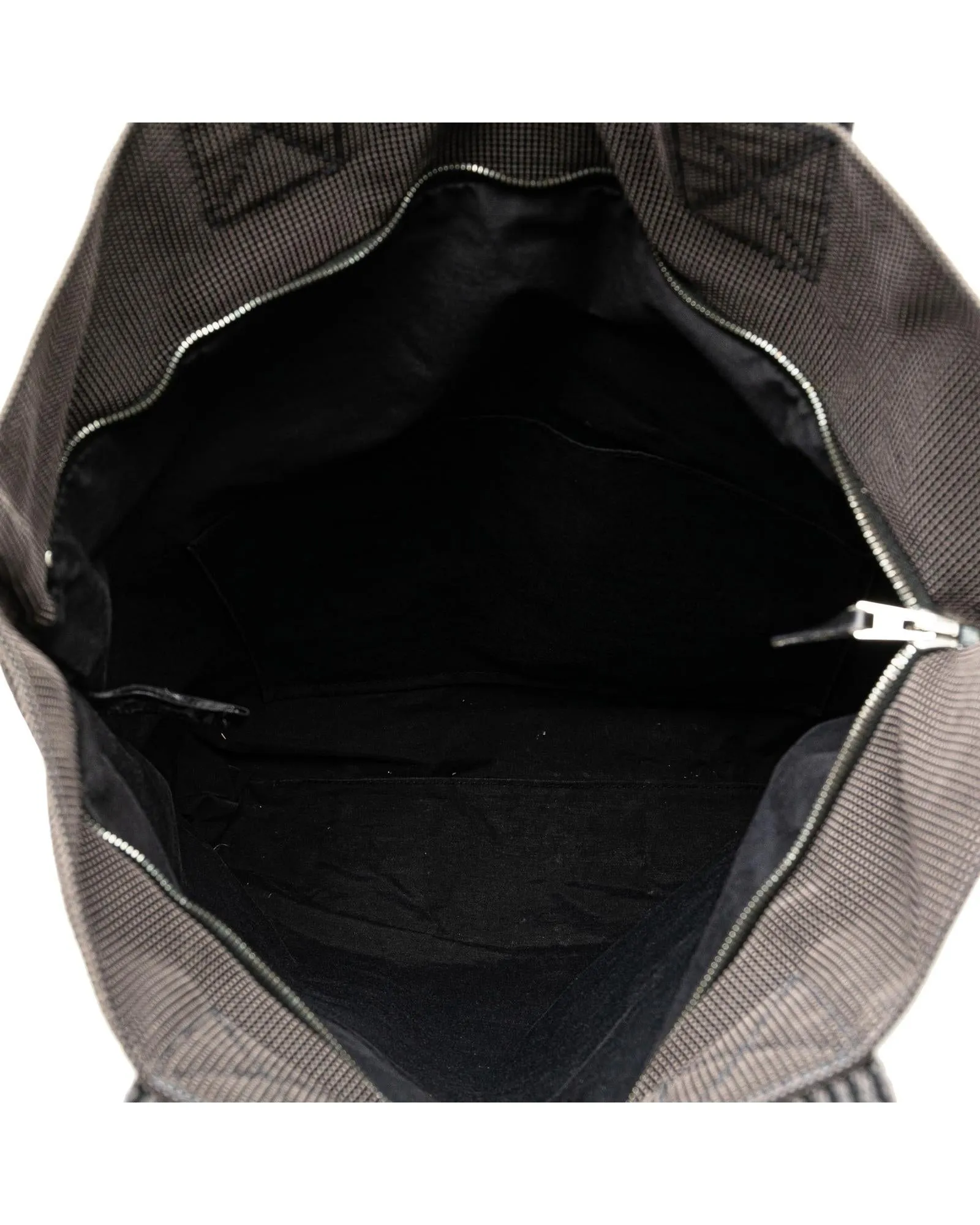 Canvas Tote Bag with Zipper Closure and Exterior Pockets