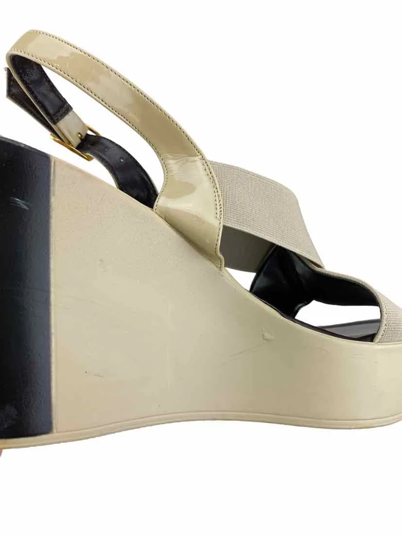 Charles David, Women's Elastic Platform Sandal, Sand/Brown, Size 38 (US 7)