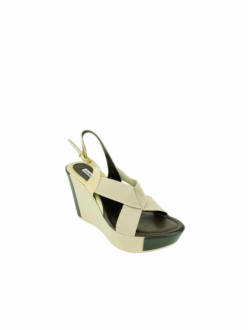 Charles David, Women's Elastic Platform Sandal, Sand/Brown, Size 38 (US 7)