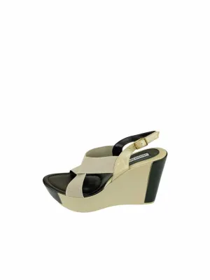 Charles David, Women's Elastic Platform Sandal, Sand/Brown, Size 38 (US 7)