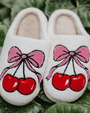 Cherry Bow Slippers