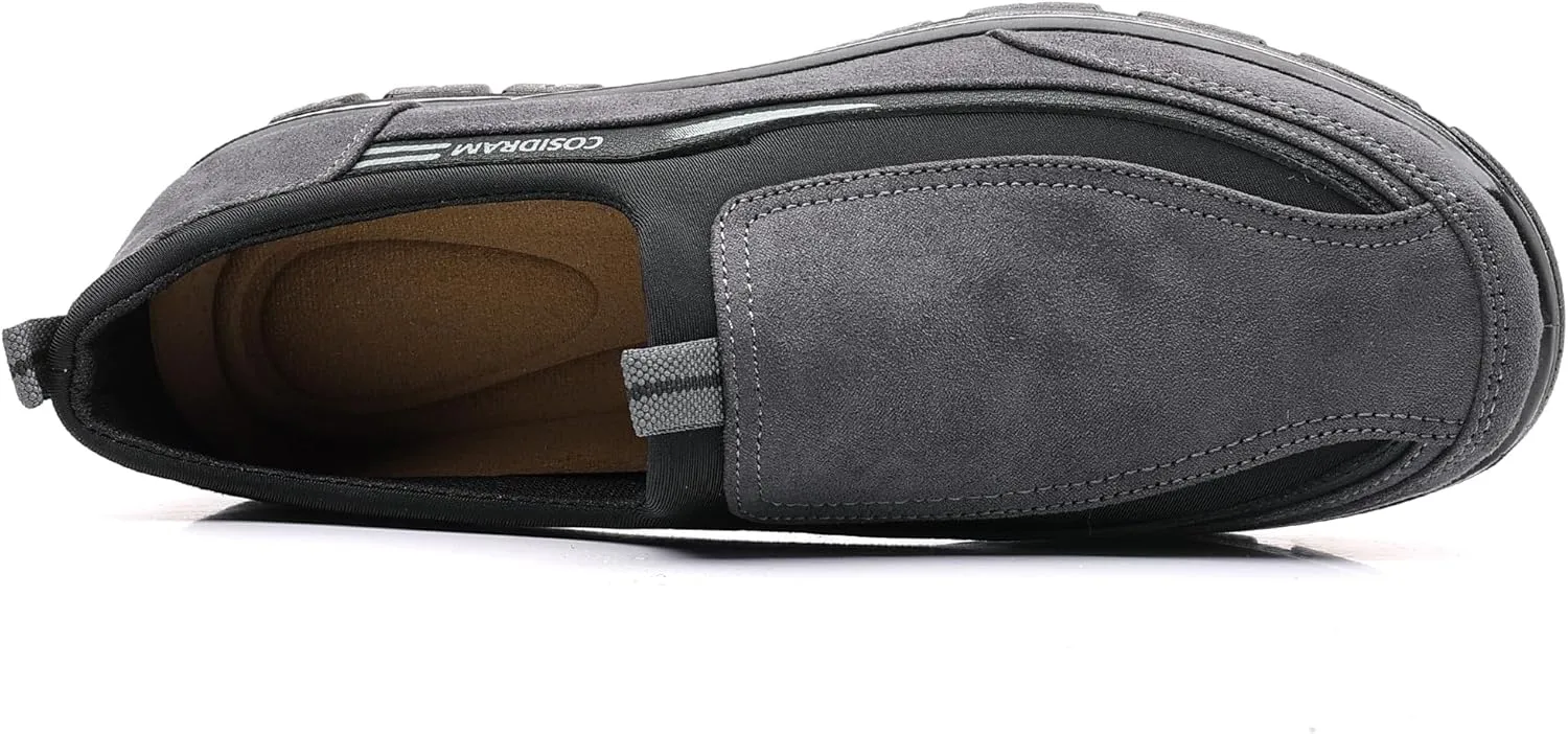 COSIDRAM Mens Casual Shoes Slip on Loafers Comfortable Non Slip Suede Driving Walking Shoes for Men