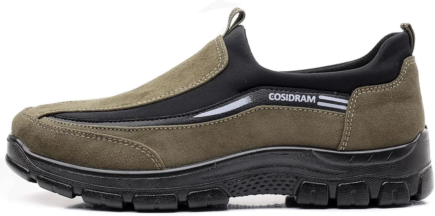 COSIDRAM Mens Casual Shoes Slip on Loafers Comfortable Non Slip Suede Driving Walking Shoes for Men