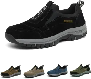 Dallader Men's Comfortable Waterproof Orthopedic Walking Shoes,Outdoor Lightweight Non Slip Hiking Loafers