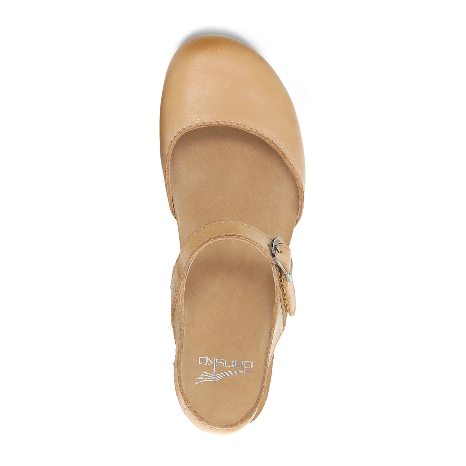 Dansko Tiffani Wedge Sandal (Women) - Tan Milled Burnished