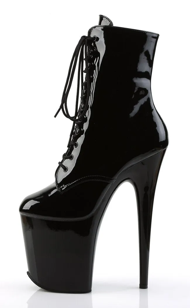 FLAMINGO-1020 Black Patent Ankle Boots [In Stock]