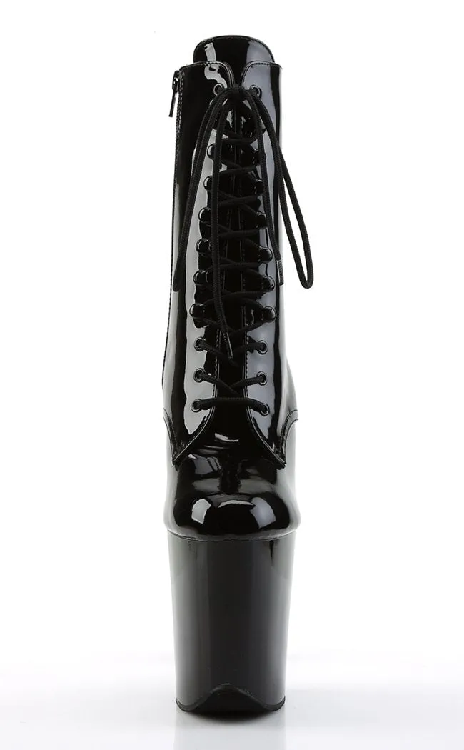FLAMINGO-1020 Black Patent Ankle Boots [In Stock]
