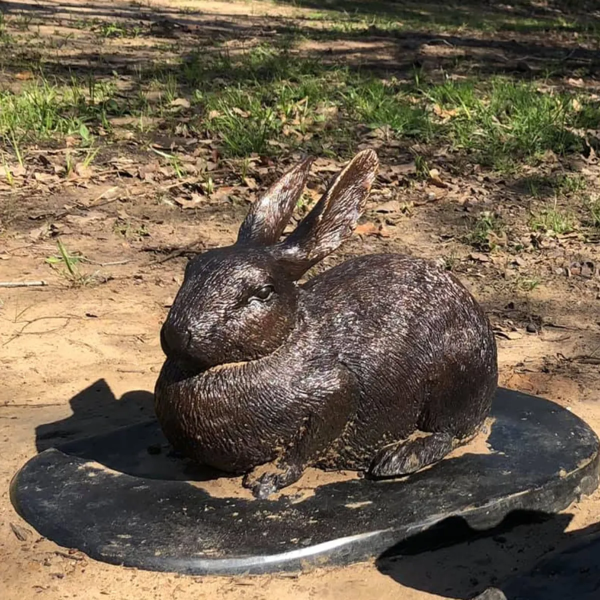 Furry Bunny Rabbit Statues