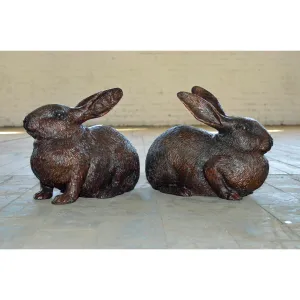Furry Bunny Rabbit Statues