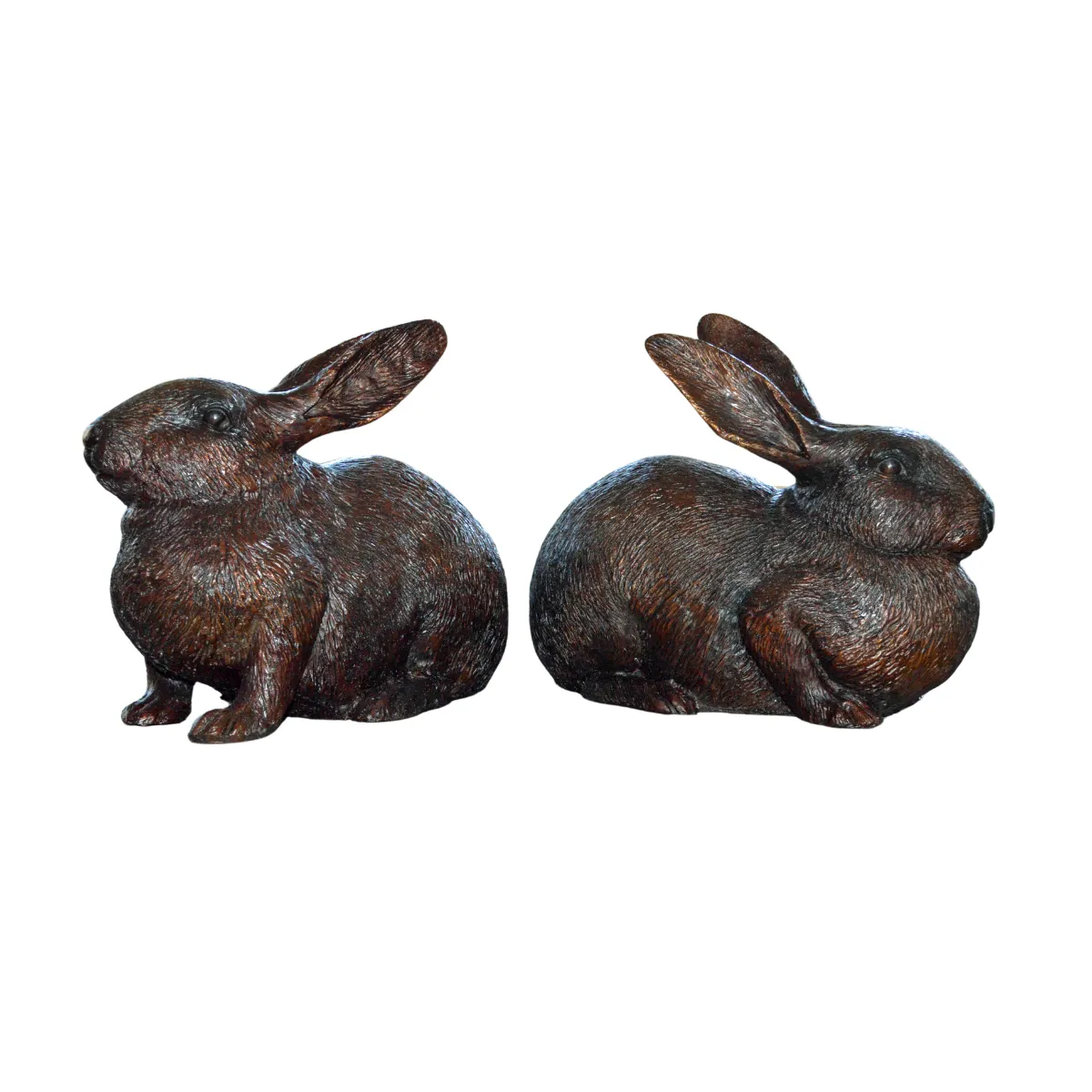 Furry Bunny Rabbit Statues