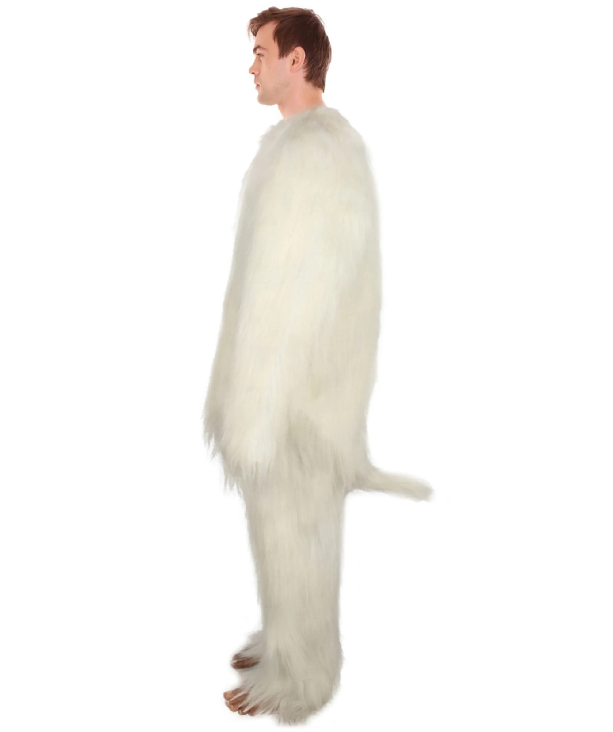 Furry Cat Collection | Men's White Furry Cat Costume with Tail | Cosplay Halloween Costume