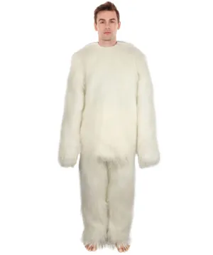 Furry Cat Collection | Men's White Furry Cat Costume with Tail | Cosplay Halloween Costume