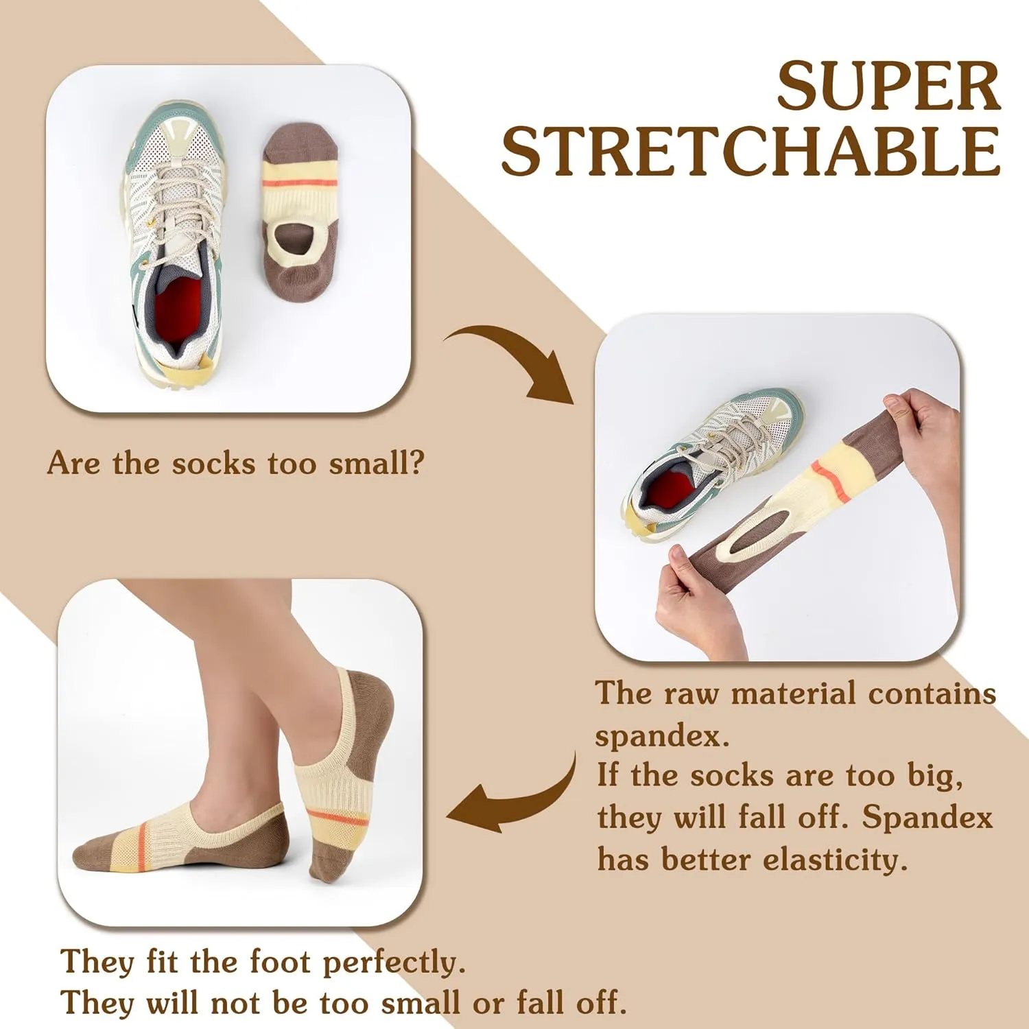 Gonii Women's No Show Socks Thin Breathable Anti-Slip High Elasticity Invisible for Sneakers Flats Loafers