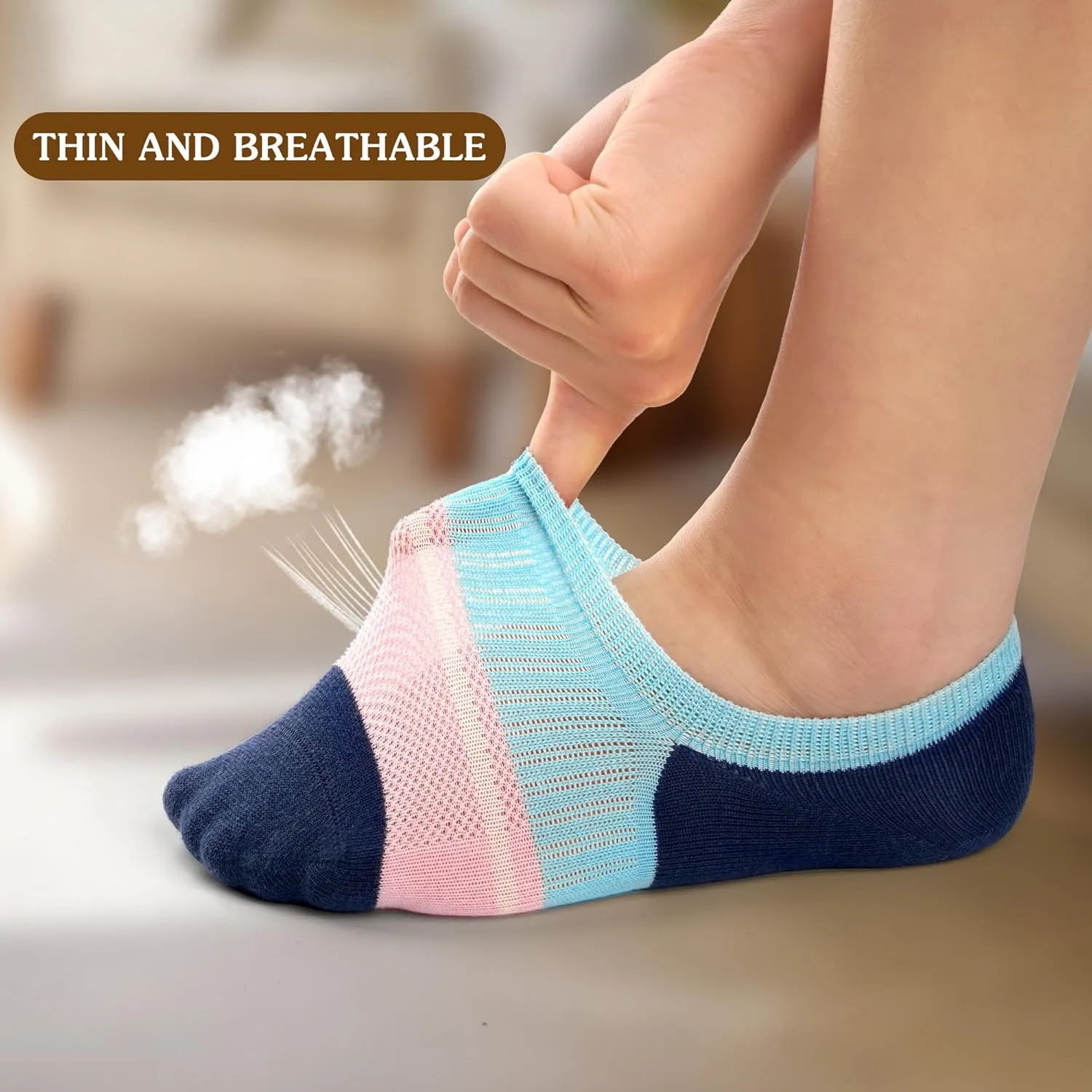 Gonii Women's No Show Socks Thin Breathable Anti-Slip High Elasticity Invisible for Sneakers Flats Loafers