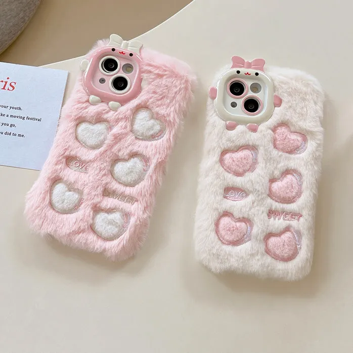 Heart Furry iPhone Case