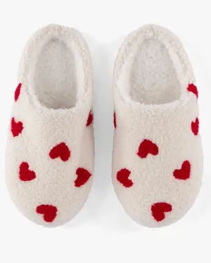 Hearts Slippers, Ivory