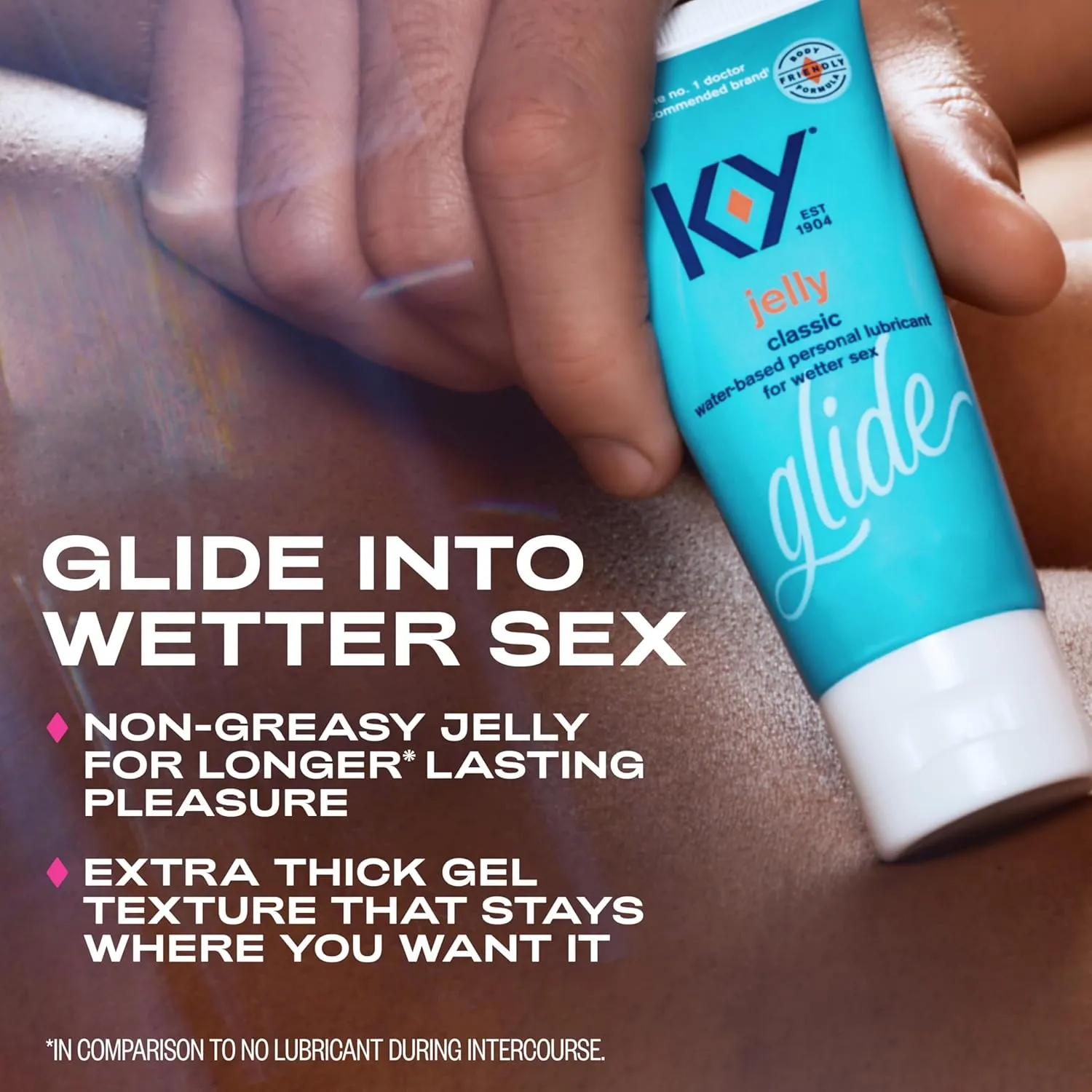 K-Y Jelly Personal Lubricant, Body-Friendly Water-Based Formula, Safe for Anal Sex, Safe to Use with Latex Condoms. Glide into a Wetter, Better Experience Every Day. for Men, Women, Couples, 4 FL OZ