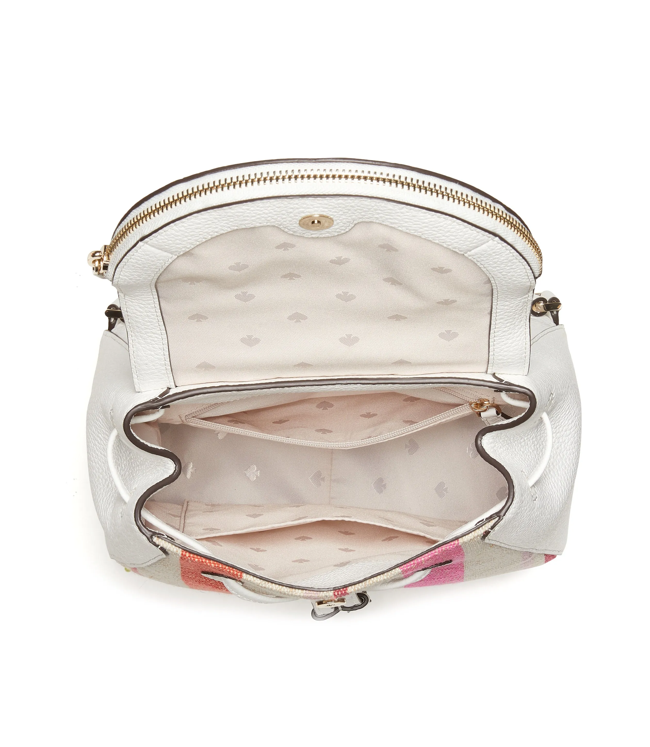 Kate Spade Women's Leila Striped Canvas Medium Flap Backpack