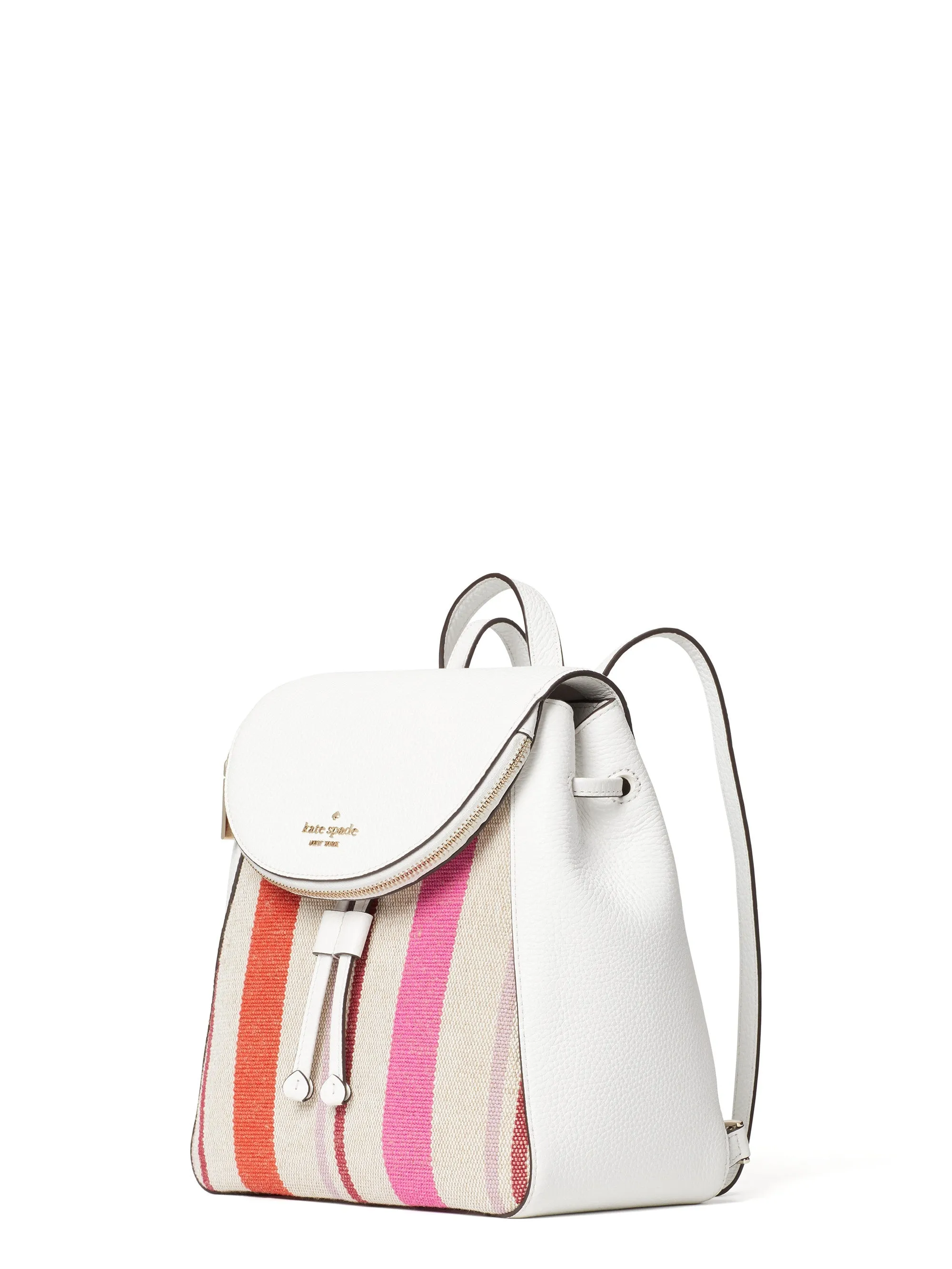 Kate Spade Women's Leila Striped Canvas Medium Flap Backpack