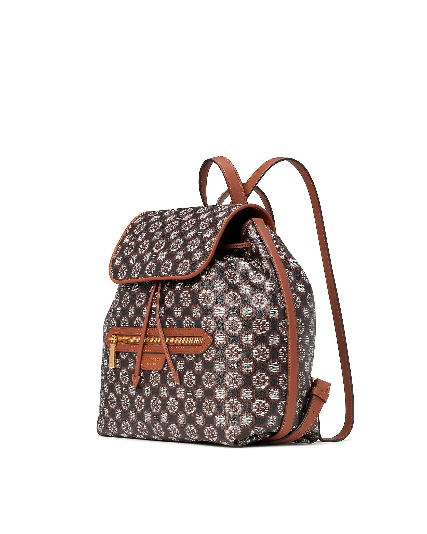 Kate Spade Women's Spade Flower Monogram Mia Flap Backpack