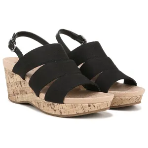 Lifestride Women's Darby Medium/Wide Wedge Sandals, Black