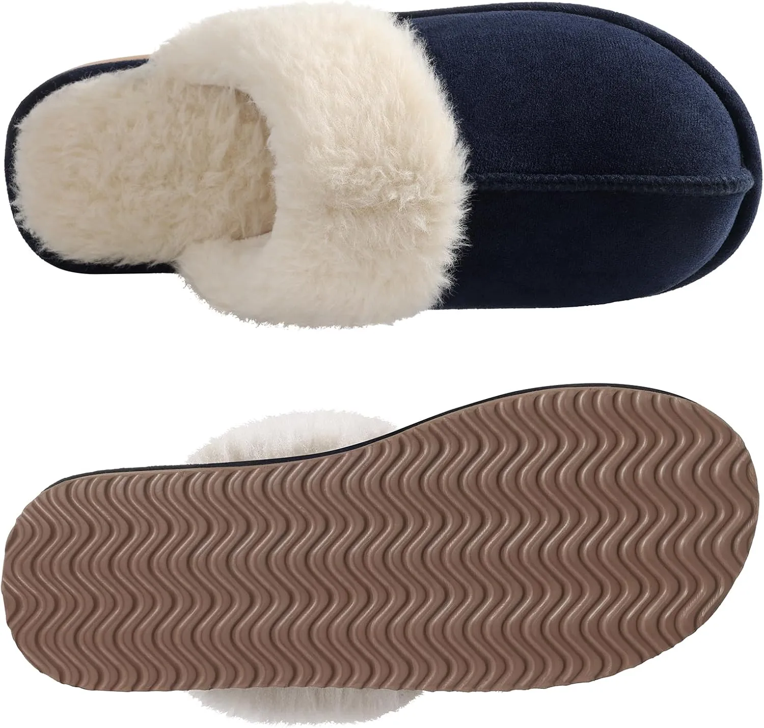 Litfun Women's Fuzzy Memory Foam Slippers Fluffy Winter House Shoes Indoor and Outdoor