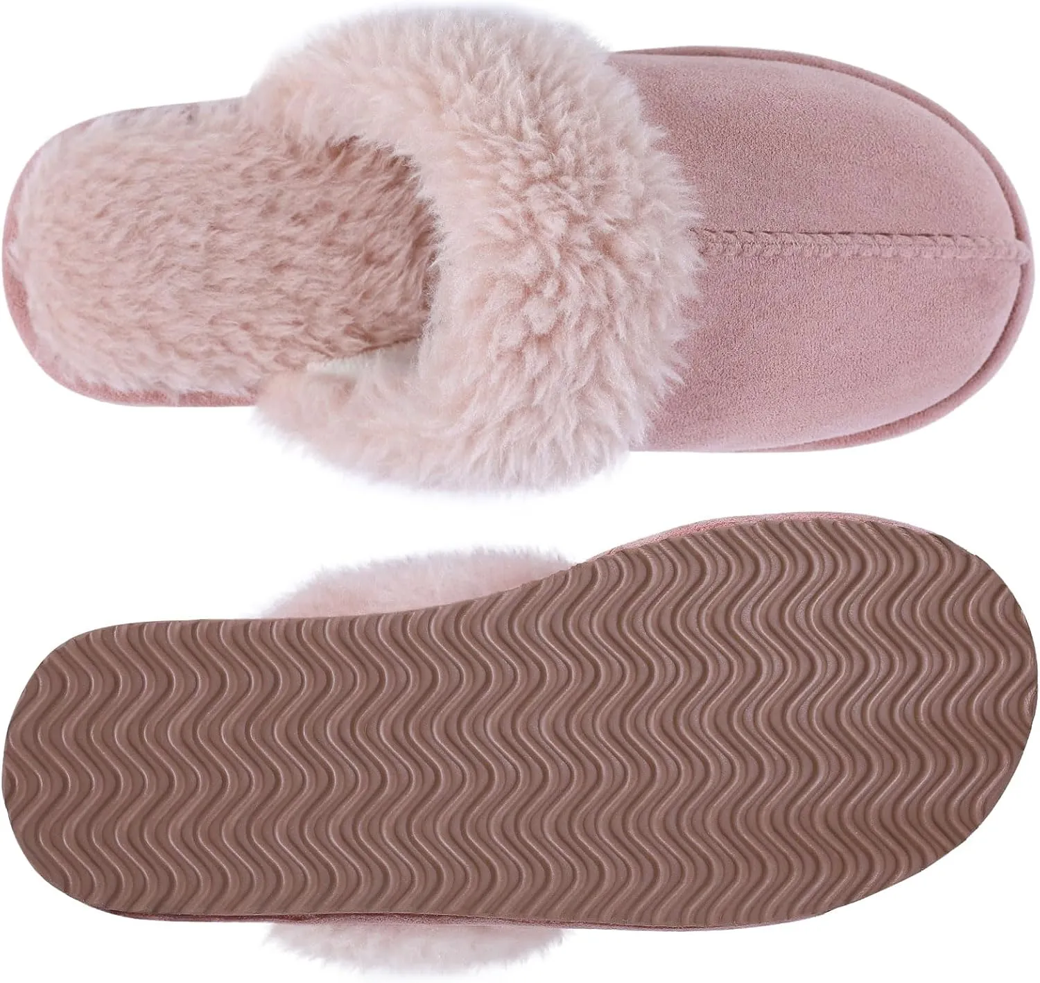 Litfun Women's Fuzzy Memory Foam Slippers Fluffy Winter House Shoes Indoor and Outdoor