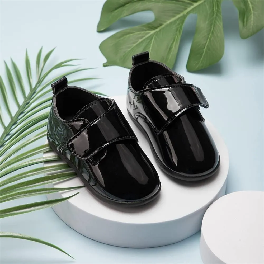 Meckior Infant Baby Boys Girls Classic PU Leather Wedding Loafers Brogue Toddler Oxford Dress Shoes First Steps Walking Flat Lazy Crib Shoe