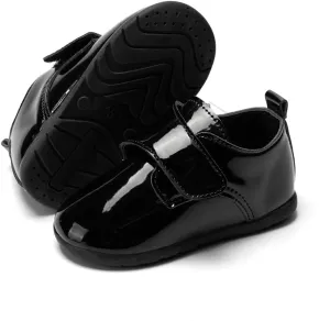 Meckior Infant Baby Boys Girls Classic PU Leather Wedding Loafers Brogue Toddler Oxford Dress Shoes First Steps Walking Flat Lazy Crib Shoe