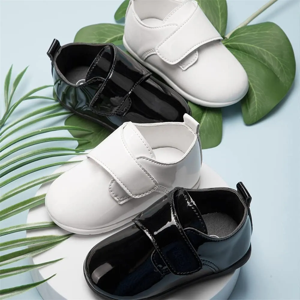 Meckior Infant Baby Boys Girls Classic PU Leather Wedding Loafers Brogue Toddler Oxford Dress Shoes First Steps Walking Flat Lazy Crib Shoe