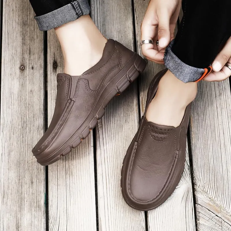 Men's Slip-On Loafers,Chef Work Shoes Comfortable, Lightweight, Slip Resistant Waterproof EVA Nursing Garden Shoes