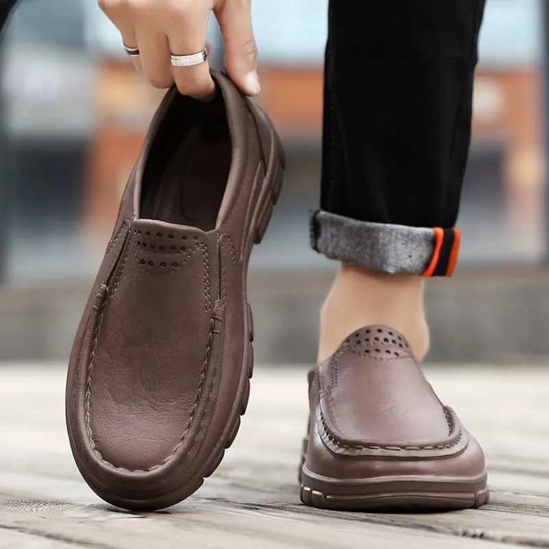 Men's Slip-On Loafers,Chef Work Shoes Comfortable, Lightweight, Slip Resistant Waterproof EVA Nursing Garden Shoes