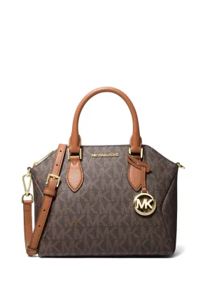 Michael Kors Women's Brown Coraline Medium Logo Messenger Bag