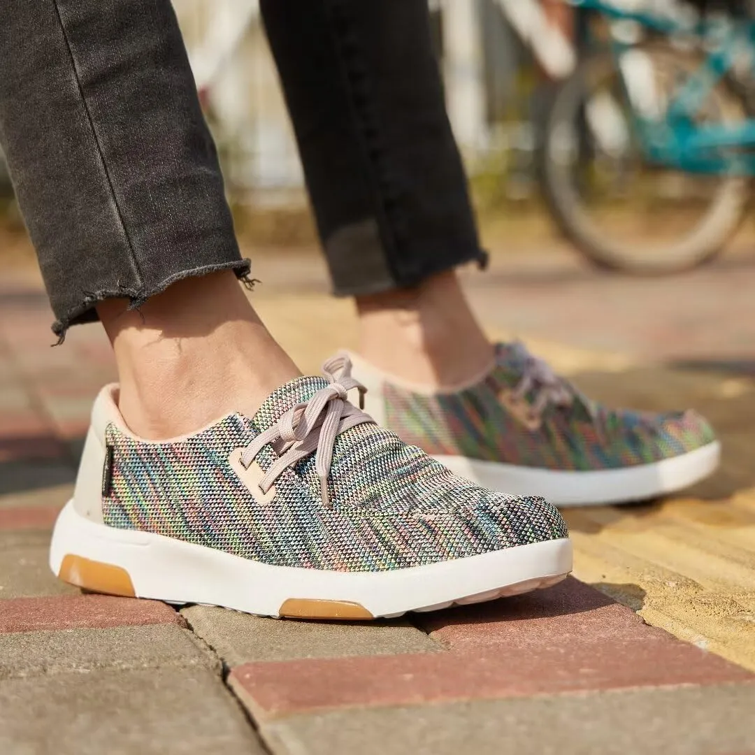 OrthoComfoot Women's Orthopedic Casual Shoes, Arch Support Lace up Driving Sneakers for Outdoor Indoor, Slip Resistant Walking Sneakers for Foot and Heel Pain Relief