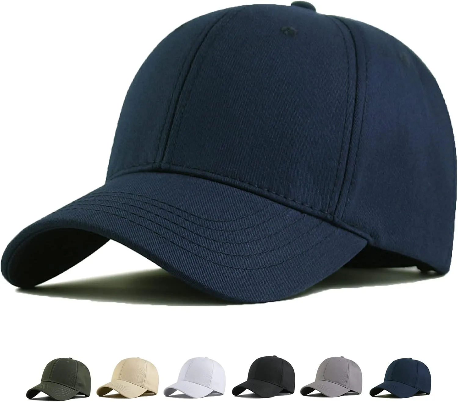 Oversize Baseball Cap XXL Big Head Hats for Men Large Head Hats Dad Hat Adjustable 23.6"-26.8"