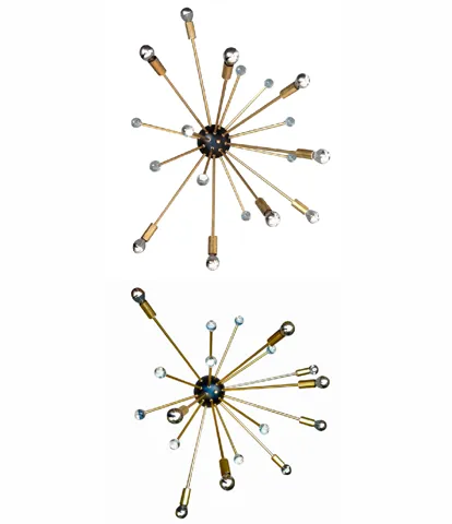 PAIR OF SPUTNIK LIGHTS