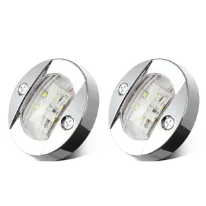 Partsam 3" inch Round LED Navigation Boat Lights Stern Anchor Lamps