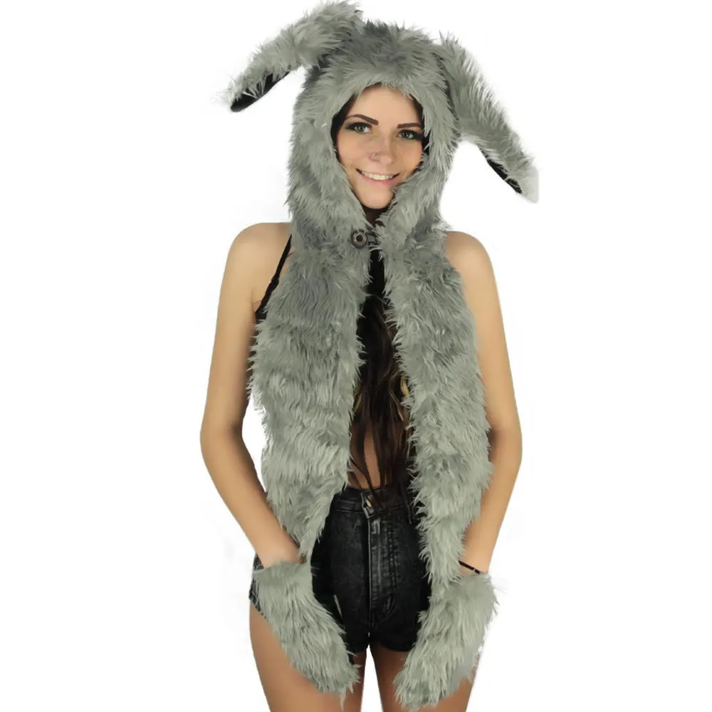 Rabbit Furry Hood